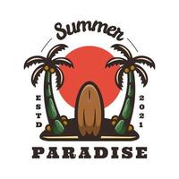 Illustration vector graphic of Summer Paradise, good for logo design