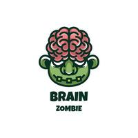 gráfico vectorial de ilustración de zombie cerebral, bueno para el diseño de logotipos vector