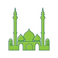 modern mosque line abstract simple logo vector icon illustration design