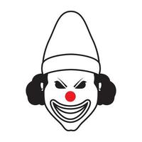 head face clown scare logo symbol vector icon illustration graphic design