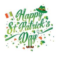 Saint Patrick s day background in green vector