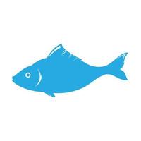 diseño moderno del ejemplo del icono del vector del logotipo del río azul de los pescados de la forma