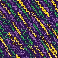 Mardi gras seamless pattern with bright serpantine vector
