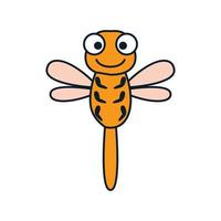 animal insect dragonflies happy cartoon logo vector icon illustration design
