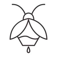 lines hipster honey bee logo symbol vector icon illustration graphic design