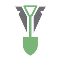 pala con traje logotipo de empresa vector símbolo icono diseño ilustración