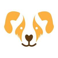 cabeza mascotas perro triste logo vector símbolo icono diseño gráfico ilustración