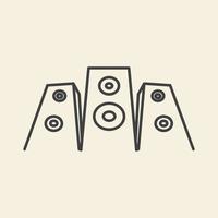 sound speaker lines simple logo vector icon symbol graphic design illustration