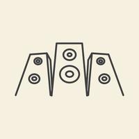 sound speaker lines simple logo vector icon symbol graphic design illustration