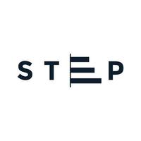 E for step stair logo vector icon illustration design