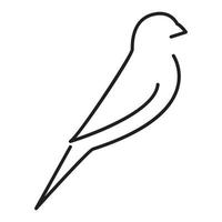 diseño de ilustración de icono de vector de logotipo de pájaro simple de líneas continuas