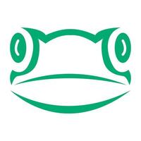 forma moderna rana verde cabeza sonrisa logo símbolo vector icono ilustración diseño gráfico