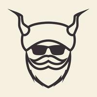 cool man beard with hat hipster logo design vector graphic symbol icon sign illustration creative idea