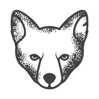 head fox vintage logo symbol icon vector graphic design illustration