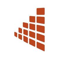 brick wall building flat abstract logo vector icon illustration design