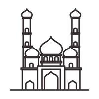 líneas hipster mezquita logotipo símbolo vector icono ilustración diseño gráfico