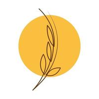 lines art wheat grass logo vector symbol icon design graphic illustration