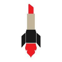 rocket with lipstick logo vector symbol icon design graphic illustration