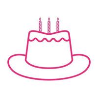 lines hat with cake logo vector symbol icon design graphic illustration