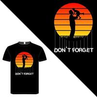 Black Color T-Shirt Design about silhouette and mountain vector