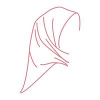 Muslim women's headscarf hijab logo vector