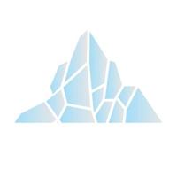 diseño gráfico vectorial de icono de símbolo de logotipo simple iceberg abstracto vector