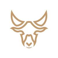 cara cabras líneas moderno logo símbolo icono vector gráfico diseño ilustración idea creativo