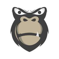 cara fresca gorila moderno colorido diseño de logotipo vector gráfico símbolo icono signo ilustración idea creativa