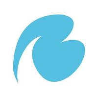 initial B with wave flat  logo symbol icon vector graphic design illustration idea creative