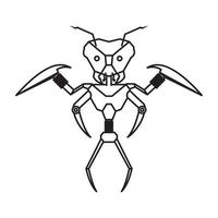 insect robots lines logo symbol icon vector graphic design illustration