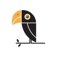 pajarito lindo tucán logotipo símbolo icono vector gráfico diseño ilustración idea creativa