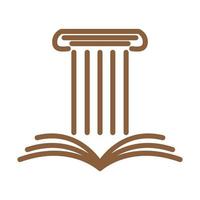 law pillar with books logo vector symbol icon design graphic illustration