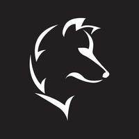 cara aislada perro lobo salvaje diseño de logotipo vector gráfico símbolo icono signo ilustración idea creativa