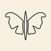 line hipster butterfly unique logo symbol icon vector graphic design illustration idea creative