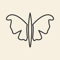 línea hipster mariposa único logotipo símbolo icono vector gráfico diseño ilustración idea creativa