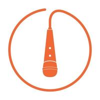 micrófono colgar logo vector símbolo icono diseño ilustración