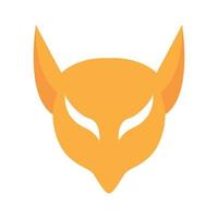 cabeza zorro naranja tecnología logotipo moderno icono vector ilustración