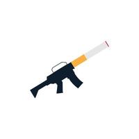 gun and smoke illustration vector