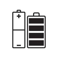 icono simple antiguo y nuevo logotipo de batería vector