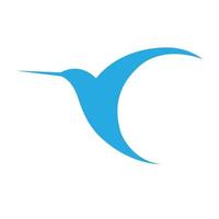geometric animal bird colibri hummingbird flat logo design vector graphic symbol icon sign illustration creative idea