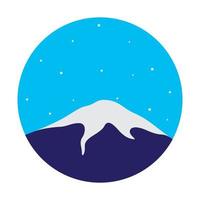 montaña azul colorida con diseño de logotipo de nieve símbolo gráfico vectorial icono signo ilustración idea creativa vector