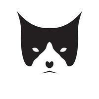 black white face dog angry logo symbol icon vector graphic design illustration idea creative