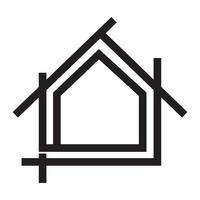 línea casa parte arquitectura logo vector símbolo icono diseño gráfico ilustración