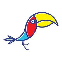 lindo pájaro colorido hornbill logo vector símbolo icono diseño gráfico ilustración