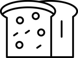 estilo de icono de pan vector