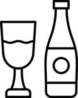 estilo de icono de vino vector