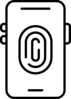 Mobile Fingerprint Icon Style vector