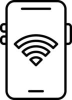 estilo de icono wifi móvil vector