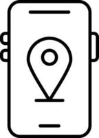 Mobile Map Icon Style vector