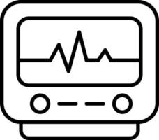 estilo de icono de cardiograma vector